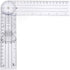 Clear Plastic Goniometer Can Rotate 360 Degree 7'' Arms, Quick Angle Protractor Measuring Tool...