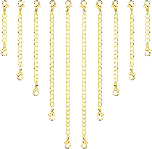 10 Pcs Chain Extenders for Necklaces, 5 Different Extender Chain Set, Necklace Extender Bracelet Extender for Jewelry Necklace, Bracelet and Ankle...