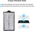 Aquarium Filter Fish Tank Filter for Turtle Tanks, Reptiles, Amphibians, Frog, Cichlids, Newt or Fish Tank Waterfall Flow Water Clean Pump (White ...