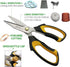 Stedi 8-inch Scissors Heavy Duty, Multipurpose Scissors, Stainless Steel Blade, with Small Serrations and Protective Cover, Comfortable Non-Slip H...