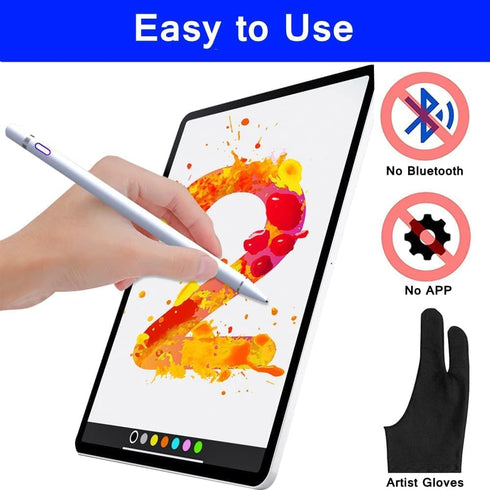 Stylus Pens for Touch Screens, Compatible with iOS/Samsung/Android, 1.5mm Ultra Fine Copper Tips, Sensitive Touch, Rechargeable Stylus Pen with Ar...