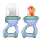 Baby Fruit Food Feeder Pacifier - Fresh Fruit Teething Toy 6M+, BPA Free Safely Introduce Solids Teething Relief Toy includes Add Silicone Sacs, 2...