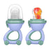 Baby Fruit Food Feeder Pacifier - Fresh Fruit Teething Toy 6M+, BPA Free Safely Introduce Solids Teething Relief Toy includes Add Silicone Sacs, 2...