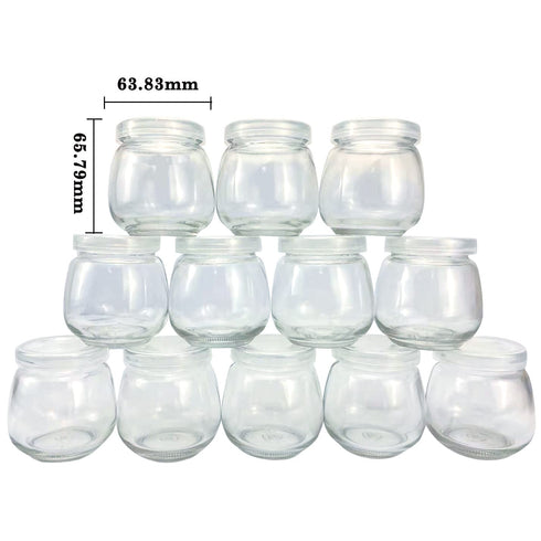 Baby Food Storage Containers,12 Baby Food Containers with Lids,4 oz Glass Baby Food Jars,Small Snack Containers for Toddlers,Thickened Baby Food S...