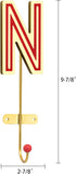 COLLECTIVE HOME - Monogram Wall Hooks, Wall Mounted Hooks for Hanging, Wood Letters for Wall Decor, Home-Bedroom-Livingroom Gold Decor, Decorative...