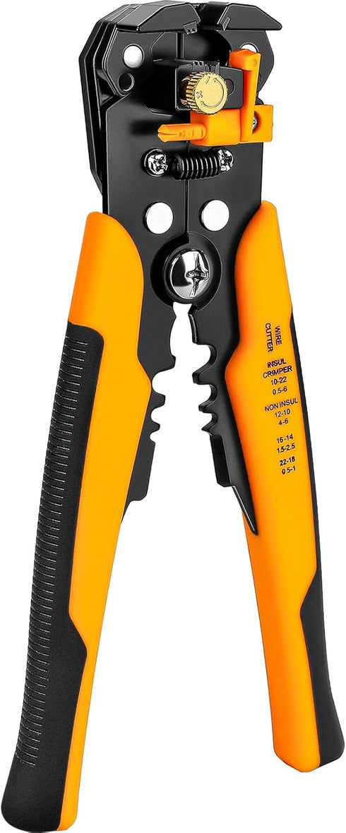 11" Self-Adjusting Wire Stripper/Wire Cutter, Heavy Duty, for 10-20 AWG Solid, Precision Wire Stripper & Cutter, Multi-Function Pliers - High Leve...