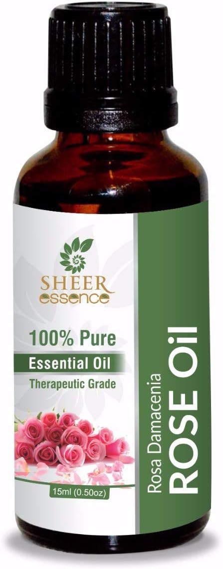 Rose Oil 15 ML (0.51 Fl.OZ) | 100% Pure Natural Undiluted Uncut Therapeutic Grade Rosa Damascena Essential Oil...