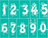 JAJADO Reusable Numbers Stencil Self Adhesive Silk Screen Stencil Mailbox Numbers Craft Stencil Silk Screen Transfer DIY Mesh Stencil for Painting...