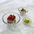Sizikato 2pcs Clear Glass Dessert Bowl with Beaded Edges, 4.5-Inch Fruit Bowl Salad Bowl...