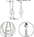 EVER FAITH Women's Austrian Crystal Simulated Pearl Twist Chandelier Teardrop Dangle Earrings Clear...