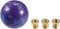 Round Ball Shift Knob, 5.4cm Universal for Automatic and Manual Vehicle Gear Shifter Knob with 3 Adapter Acrylic Purple, 1 Set...