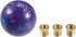 Round Ball Shift Knob, 5.4cm Universal for Automatic and Manual Vehicle Gear Shifter Knob with 3 Adapter Acrylic Purple, 1 Set...