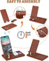 Cell Phone Stand with Tray, Wood Phone Docking Station for Men, Phone Holder for Desk, Men's Docking Station and Organizer, Wooden Desk Organizer...