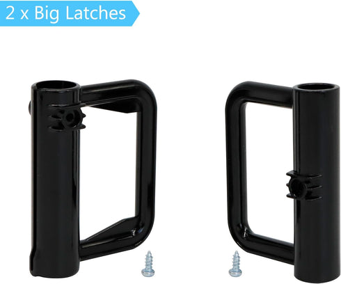 Retractable Baby Gate Replacement Parts (Black) Retractable Dog Gate Hardware Full Set Wall Mounting Accessories with Brackets Anchors and Screws ...