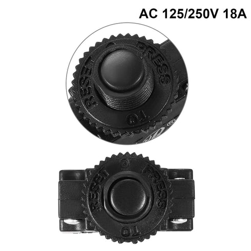 uxcell 2Pcs Thermal Overload Protector AC 125/250V 18A Push Button Reset Circuit Breaker...