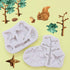 3Pcs/Set Forest Animal Silicone Fondant Molds Squirrel Chocolate Candy Mould Lumberjack Woodland Stump Pine Cones Wooden Tree Trunk Polymer Clay M...
