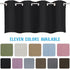 Home Queen Grommet Blackout Curtain Valance Window Topper for Living Room, Short Cafe Valence, 54 W X 18 L Inch, Black...