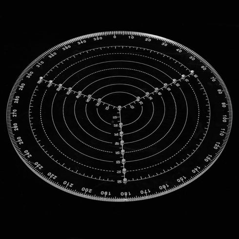 7.87" Round Center Finder Compass Transparent Acrylic Wood Turning Tool Lathe Parts Accessories for Locating Center Woodworking Measure...