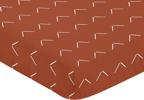 Sweet Jojo Designs Boho Arrow Boy Girl Fitted Crib Sheet Baby Toddler Bed Nursery - Burnt Orange Rust Modern Bohemian Farmhouse Southwest Shabby C...