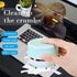 FineInno Mini Crumb Vacuum Cleaner Portable Desktop Sweeper Handheld Cordless Multifunction Cleaning for Home,Office,Cars,Pet Hairs (Green White)...