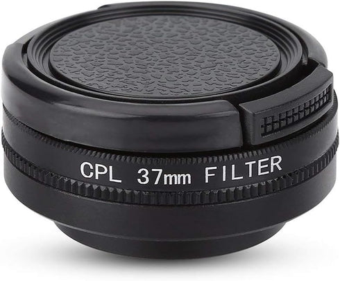 37mm Camera Lens Filter Set Circular Polarizer Lens Filter with Adapter Ring and Protective Fit for Xiaomi 4k/4k+/Lite...