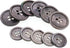 22 Pieces Genuine Gray Mother of Pearl Blazer Buttons Suit Buttons Set 20mm 15mm Natural Gray MOP Shell Buttons Bulk for Men (Gray MOP) Leekayer...