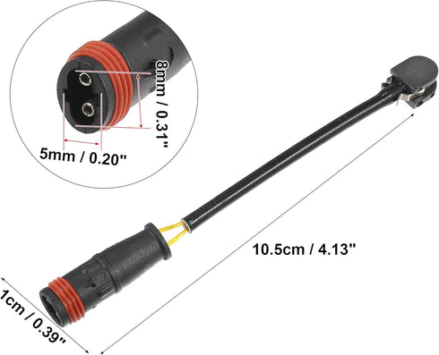 X AUTOHAUX 2pcs 1715400617 Front Rear Disc Break Pad Wear Sensor for Mercedes-Benz SL500 2003-2006 for Mercedes-Benz C63 AMG 2008-2020...