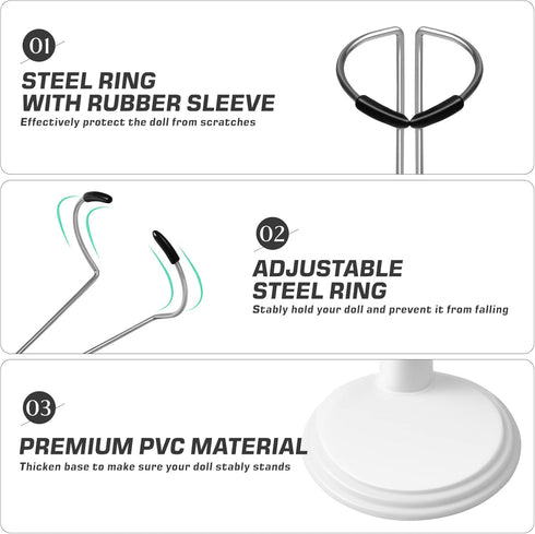 Toddmomy 4Pcs Mini Doll Toy Display Stand Doll Support Stand Doll Stand Display Holder for Window Display Decoration...