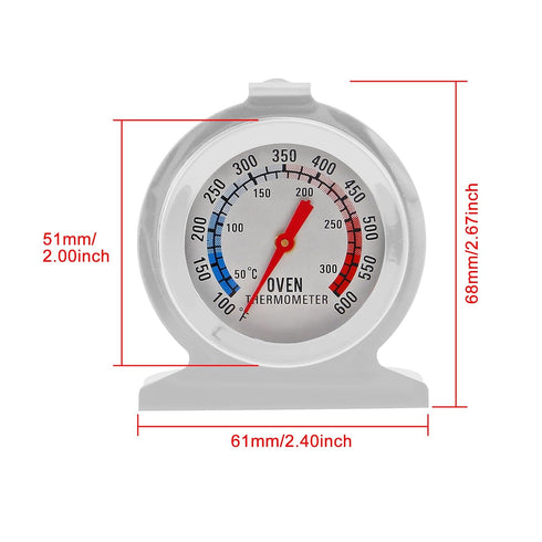 2 Pack Oven Thermometer Instant Read Stainless Steel Grill Thermometer 50-300°C/100-600°F for Kitchen Cooking Baking...