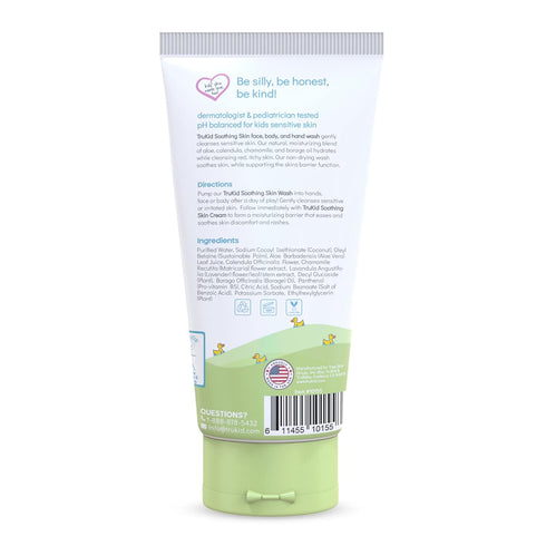 TruKid Kids Body Wash – Natural, Unscented Face, Body & Hand Wash for Sensitive Skin - NEA-Accepted for Eczema – Dermatologist Tested, Non-Toxic, ...