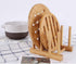 2Pcs Home Kitchen Natural Bamboo Slip Drain Dish Rack, Bamboo Wood Plates Rack/Pans/Cups Dish Rack...