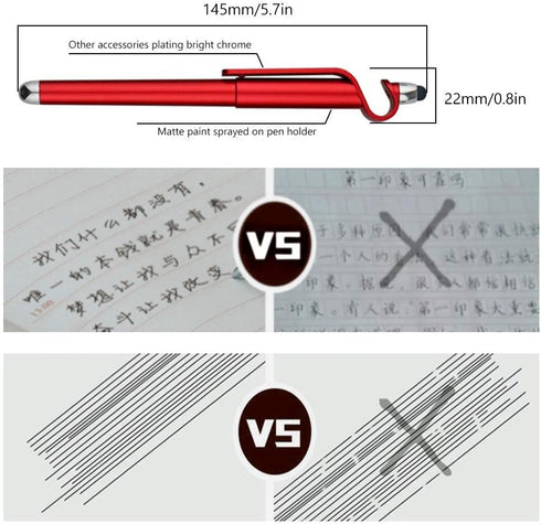 Stylus Pen, SITAKE 12 Pcs Multifunctional 3 in 1 Phone Holder + Capacitive Stylus + Ballpoint Pens, Mobile Phone Stand Stylus Pens for All Touch S...