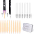 ZSCM Duo Tip Brush Markers Replacement Nib Tips, Include 10 Brush Tips, 10 Fineliner Tips...
