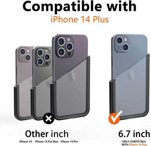 inkolelo Compatible with iPhone 14 Plus Waterproof Case, Built-in Screen Full-Body Protector with Floating Strap IP68 Waterproof Case for iPhone 1...