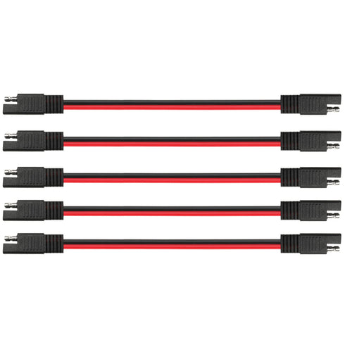10 AWG SAE to SAE Extension Cable 10 Gauge 2-Pin SAE Connector Extension Cord with Dual Head Plug for Solar Panel Automotive Car Motorcycle 12in...