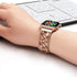 Floral Band Compatible with Apple Watch Jewelry Band 38mm 40mm 41mm 42mm iWatch Bands Series 10 9 8 7 SE,Bling Crystal Bracelet Hollow Metal Strap...