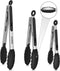 Kitchen Tongs with Silicone Tips, Tongs for Cooking Heat Resistant 600 Degrees Stainless Steel Locking Tongs - 7" 9" & 12 inch Silicone Tongs Non-...