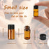 50 Pcs 3ml Amber Glass Essential Oil Bottles,Empty Refillable Travel Glass Liquid Sample Vial with Screw Caps,Preservation Storage Vials Test Cont...