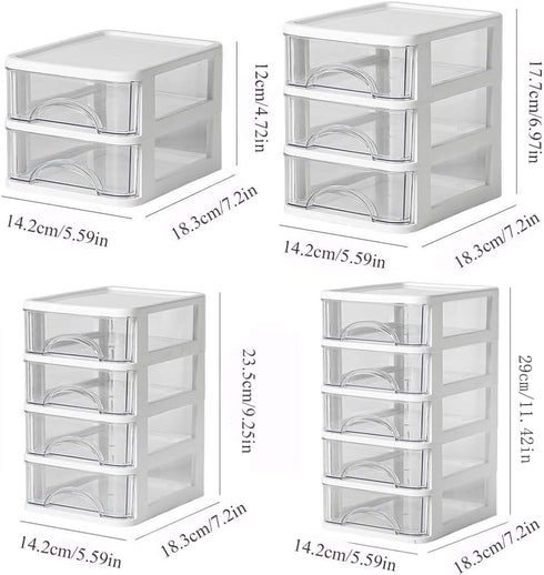 Desktop Drawer Organizer Office Supplies Organization and Storage Bin Unit, Plastic Desktop Drawer Storage Container for Stationery Art Craft Make...