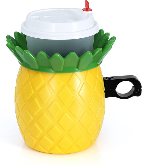 Accmor Bike Cup Holder, Bike Water Bottle Holders, Pineapple Universal Bar Drinks Cup Holder with Metal Clamp for Bicycle, Motorcycle, Wheelchair,...