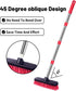 Deck Scrub Brush with Long Handle - 54" Floor Scrub Brush, Adjustable Long Handled Shower Cleaning Brush Garage Floor Scrub Brush for Cleaning Bat...