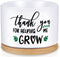 Teachers Appreciation Gift Thank You for Helping Me Grow Gifts Succulent Pots Ceramic Flower Planter Pot with Bamboo Tray White Teacher Plant Pots...