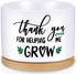 Teachers Appreciation Gift Thank You for Helping Me Grow Gifts Succulent Pots Ceramic Flower Planter Pot with Bamboo Tray White Teacher Plant Pots...