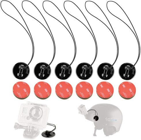 Action Camera Safety Tether Strong Adhesive Stickers Strap Cord Compatible with GoPro Hero 12, 11, 10, 9, 8, 7, 6, 5, 4,SJCAM Action Camera Helmet...