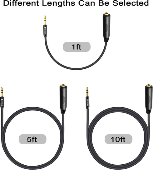 Devinal 1/4" Female to 3.5mm Cable, 6.35mm Female to 3.5mm (1/8" inch) Stereo Headphone Adapter, Quarter inch Female Jack to Mini-Jack TRS Male Pl...