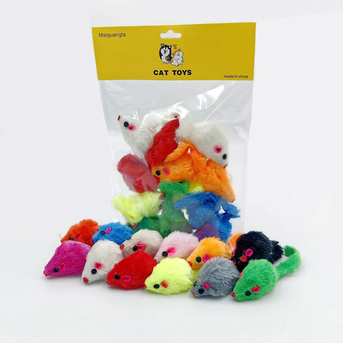 12PCS Cat Mouse Toys,Faux Fur Cat Mice Toys with Plastic Body, Interactive Catnip Toys for Indoor Cats,Perfect for Kittens, Cats, and Puppies!…...