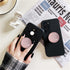 Clear Glitter Pink Rose Gold Marble Design Expandible Collapsible Mobile Phone Grip Cell Phone Stand Holder for Smartphones Cellphone Accessory...
