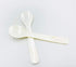 2 Pack 4.73inch Caviar Spoons Handcraft Mother of Pearl MOP Caviar Spoon W Round Handle with One Plastic Storage Box - White, Style D...