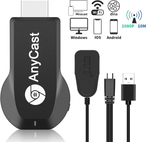 Anycast HDTV Wireless Display Adapter WiFi 1080P Mobile Screen Mirroring Receiver Dongle to TV/Projector Receiver Support Android Mac iOS Windows....