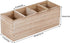 Wood Remote Control Holder Caddy, 4 Slots Table TV Remote Organizer Storage, Multiuse Desk Storage Caddy for Store Pen, Phone, Office Supplies...